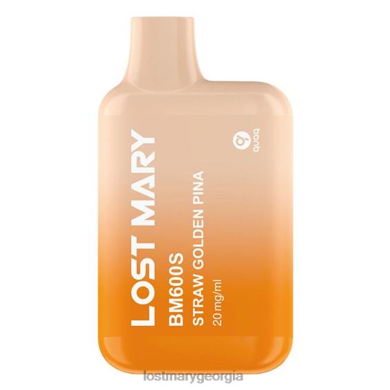 F4XTN170 - LOST MARY vape flavours - Straw Golden Pina LOST MARY BM600S 20mg Disposable Vape