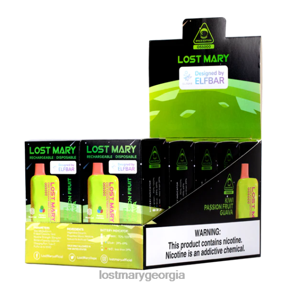 F4XTN39 - LOST MARY Georgia - Kiwi Passion Fruit Guava LOST MARY OS5000