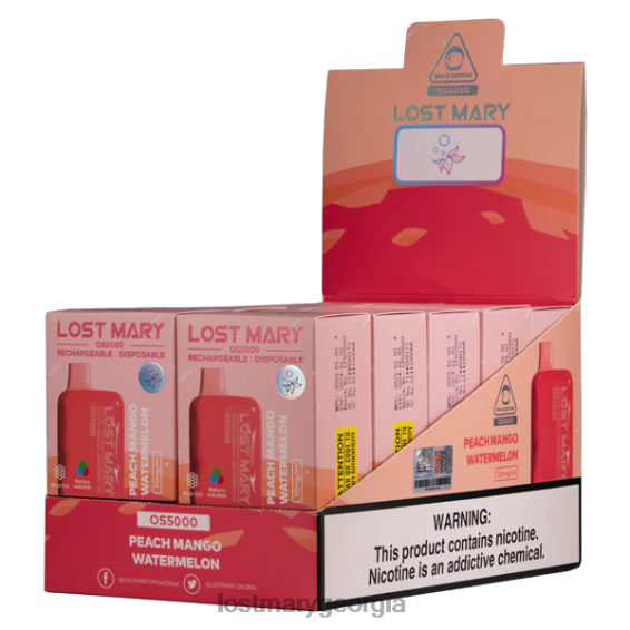 F4XTN54 - LOST MARY flavours ranked - Peach Mango Watermelon LOST MARY OS5000