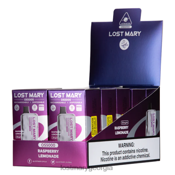 F4XTN60 - LOST MARY vape flavours - Raspberry Lemonade LOST MARY OS5000 Luster