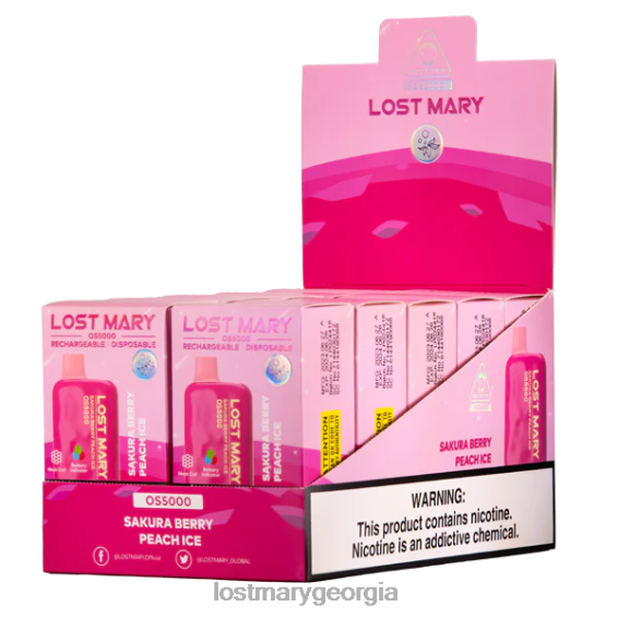 F4XTN61 - LOST MARY vape price - Sakura Berry Peach Ice LOST MARY OS5000